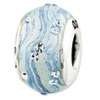 Reflection Beads Sterling Silver Blue Molded and Swarovski Elements Bead