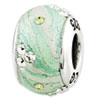 Reflection Beads Sterling Silver Teal Molded with Swarovski Elements Bead