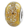 Reflection Beads Sterling Silver Yellow with Platinum Foil Ceramic Bead