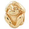 Reflection Beads Sterling Silver and Gold-plated Monkey Bead