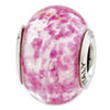 Reflection Beads Sterling Silver Pink Italian Murano Glass Bead