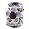 Reflection Beads Sterling Silver Purple Swarovski Elements Enamel Bead