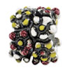 Reflection Beads Sterling Silver Multicolored Enameled Flowers Bead