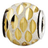 Reflection Beads Sterling Silver Velvet Gold-plated Diamond Cut Bead