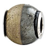 Reflection Beads Sterling Silver Gold-plated Laser Etched and Black with Sparkles