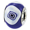Reflection Beads Sterling Silver Blue, Light Blue Italian Murano Glass Bead