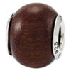 Reflection Beads Sterling Silver Pau Brasil Wood Bead