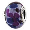 Reflection Beads Sterling Silver Lilac, Purple, Blue Italian Murano Glass Bead