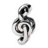 Reflection Beads Sterling Silver Treble Clef Bead