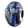 Reflection Beads Sterling Silver Blue Italian Glass Bead