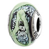 Reflection Beads Sterling Silver Green Italian Glass Bead