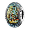 Reflection Beads Sterling Silver Rainbow with Swirls Glass Bead