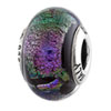 Reflection Beads Sterling Silver Purple and Green Glass Bead