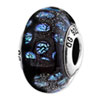 Reflection Beads Sterling Silver Blue Dots Glass Bead