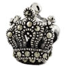 Reflection Beads Sterling Silver Marcasite Crown Bead