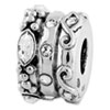 Reflection Beads Sterling Silver Swarovski Elements Fancy Bali Bead