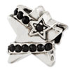 Reflection Beads Sterling Silver Star Black Swarovski Elements Bead