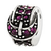 Reflection Beads Sterling Silver Purple Swarovski Elements Buckle Bead