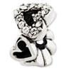 Reflection Beads Sterling Silver Swarovski Elements Hearts Bead