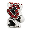 Reflection Beads Sterling Silver Red Swarovski Elements Hearts Bead