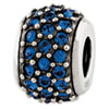 Reflection Beads Sterling Silver Blue Swarovksi Elements Bead