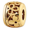 Reflection Beads Sterling Silver Gold-plated Flowers Bead