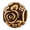 Reflection Beads Sterling Silver Gold-plated Enameled Floral Bead