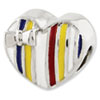 Reflection Beads Sterling Silver Kids Enameled Heart Bead