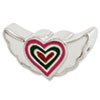 Reflection Beads Sterling Silver Kids Enameled Heart with Wings Bead