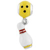 Reflection Beads Sterling Silver Kids Enameled Bowling Ball and Pin Dangle Bead