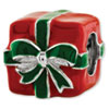 Reflection Beads Sterling Silver Green and Red Enameled Present Bead