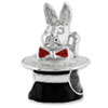 Reflection Beads Sterling Silver Enameled Rabbit in Hat Bead