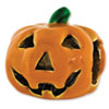 Reflection Beads Sterling Silver Enameled Jack-o-lantern Bead