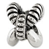 Reflection Beads Sterling Silver Textured Bali Bead