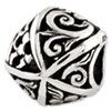 Reflection Beads Sterling Silver Flowers and Vines Bali Bead