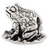 Reflection Beads Sterling Silver Frog on Lily Pad Bead