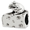 Reflection Beads Sterling Silver Mouse on Cheese Bead