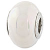 Reflection Beads Sterling Silver White Ceramic Bead