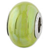 Reflection Beads Sterling Silver Green Ceramic Bead