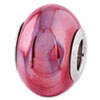 Reflection Beads Sterling Silver Pink Ceramic Bead