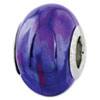 Reflection Beads Sterling Silver Blue-Purple Ceramic Bead