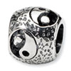 Reflection Beads Sterling Silver Yin Yang Bead