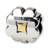 Reflection Beads Sterling Silver & 14k Yellow Gold Clover Bead