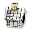 Reflection Beads Sterling Silver & 14k Yellow Gold House Bead