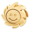 Reflection Beads Sterling Silver and Gold-plated Smiling Sun Bead