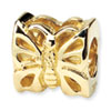 Reflection Beads 14k Yellow Gold Butterfly Bead