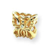 Reflection Beads 14k Yellow Gold .015ct. Diamond Butterfly Bead