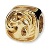 Reflection Beads 14k Yellow Gold Bird in Oval Bead