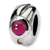 Reflection Beads Sterling Silver Garnet Bead