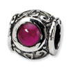 Reflection Beads Sterling Silver Garnet Bead